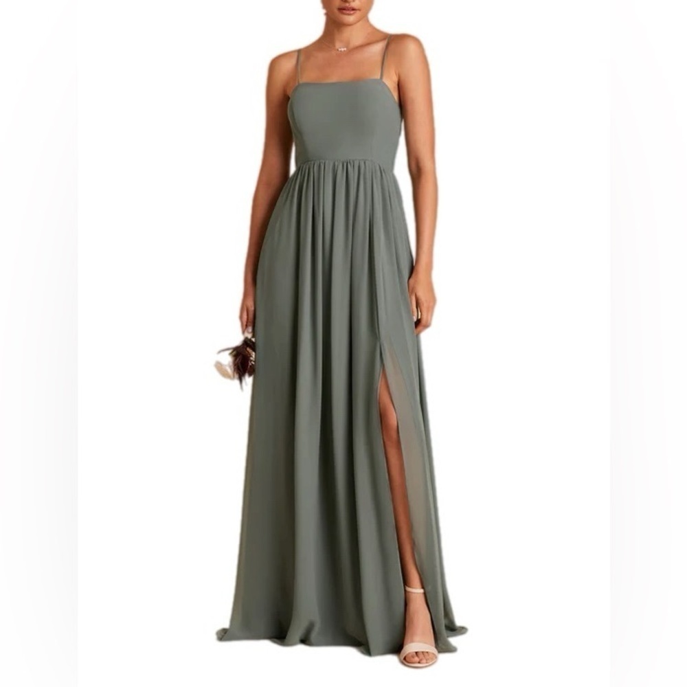 Birdy Grey August Chiffon Dress Sea Glass Bridesmaid Formal Wedding Large - Picture 4 of 16
